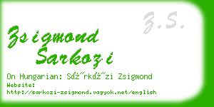 zsigmond sarkozi business card